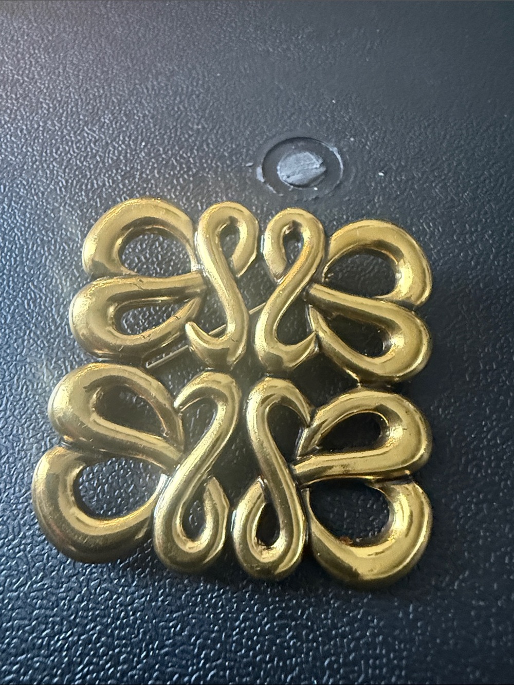 New no box Loewe Gold Tone Decorative Women's Brooch